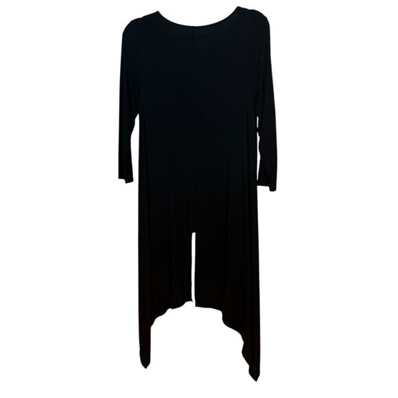 Chico's Black High Low Assymetical split hem Tunic Chico Zero - Small - Picture 2 of 5